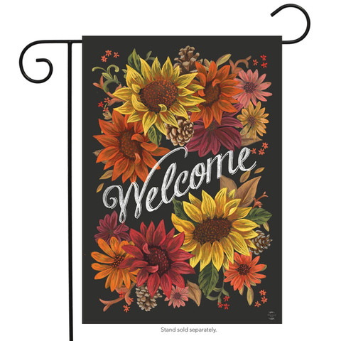 Fall Flowers Welcome Garden Flag