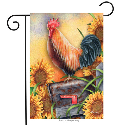 Good Morning Rooster Garden Flag