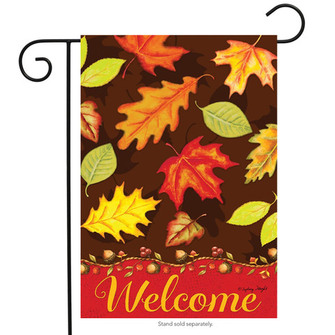 Fall Leaves Welcome Garden Flag