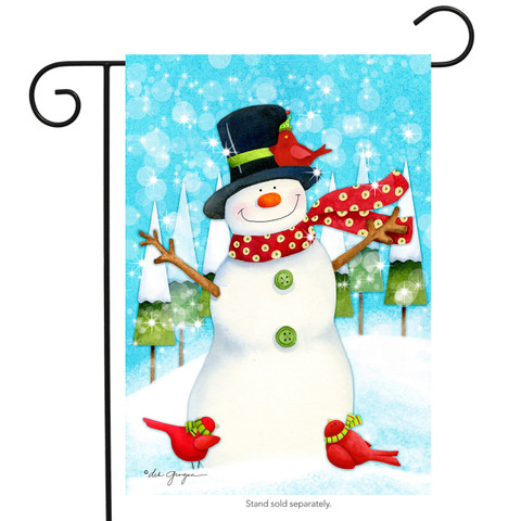 Winter Snowman Garden Flag