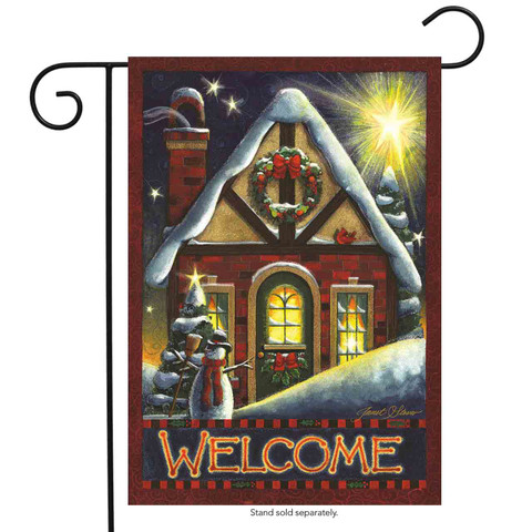 Warm Welcome Christmas Garden Flag