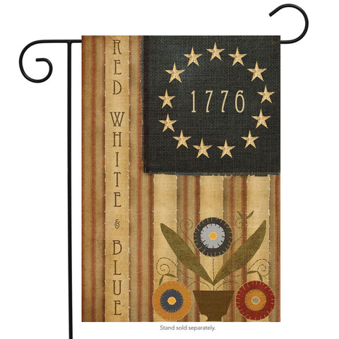 Primitive Americana Patriotic Garden Flag