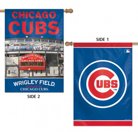 Chicago Cubs MLB 2 Sided Vertical House Flag