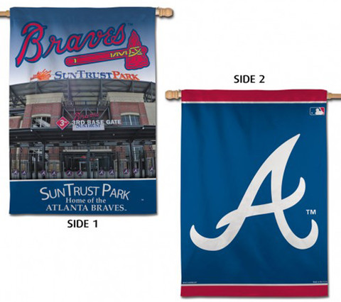 Atlanta Braves 2 Sided MLB Vertical House Flag
