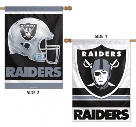 Oakland Raiders 2 Sided NFL Vertical House Flag