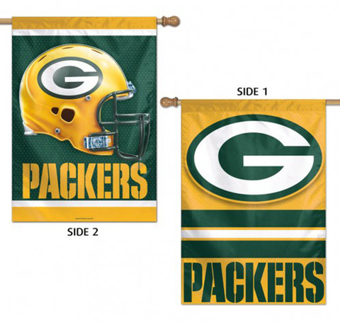 Green Bay Packers 2 Sided NFL Vertical House Flag
