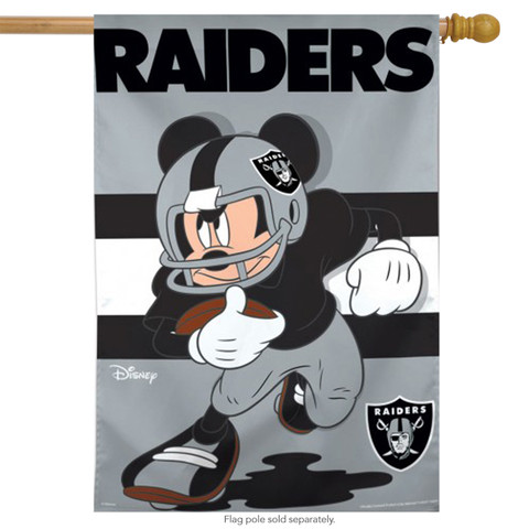 Oakland Raiders NFL Mickey Mouse Football House Flag