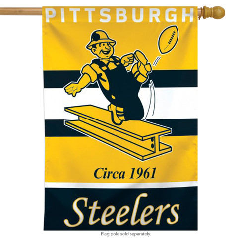 Pittsburgh Steelers Retro Vertical NFL House Flag