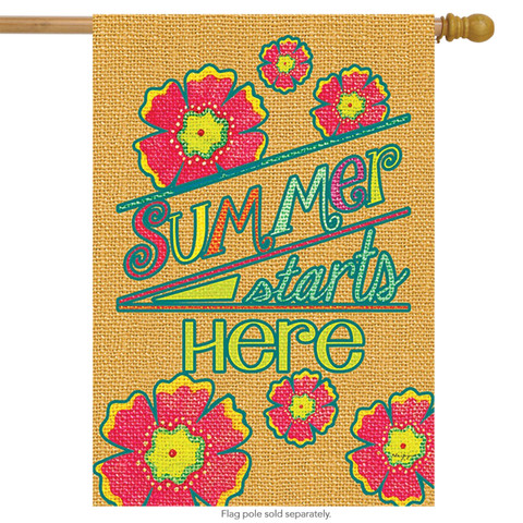 Summer Starts Here House Flag