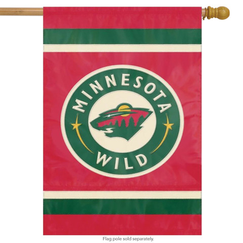 Minnesota Wild Applique & Embroidered Flag NHL