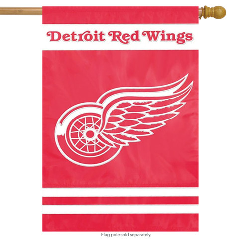 Detroit Red Wings Applique & Embroidered Flag NHL