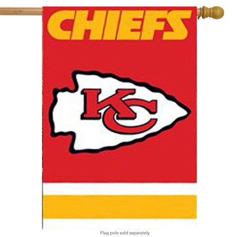 Kansas City Chiefs Applique Embroidered Banner Flag NFL