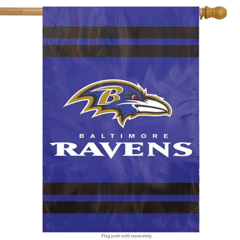 Baltimore Ravens Applique Embroidered Banner Flag NFL
