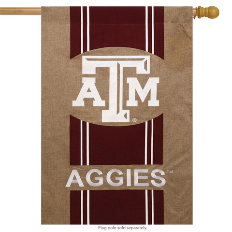 Texas A&M Aggies Burlap Licensed NCAA House Flag