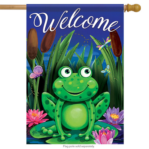 Evening on the Lily Pad Summer House Flag