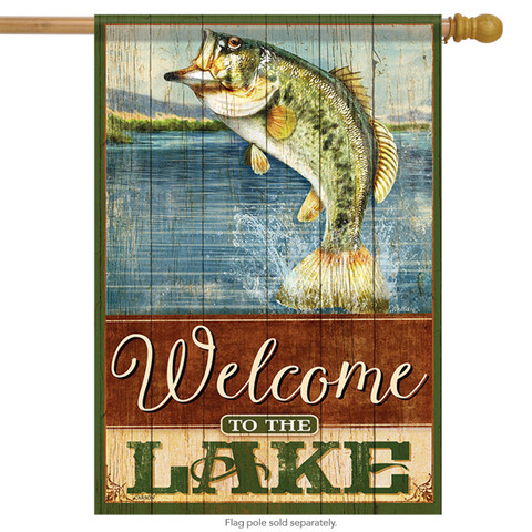 Welcome to the Lake House Flag
