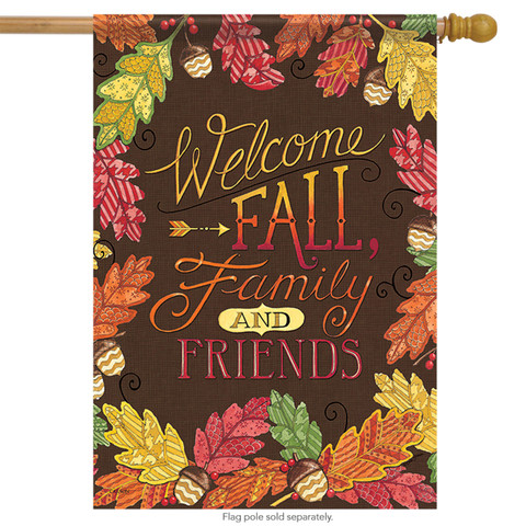 Fall, Family, Friends House Flag