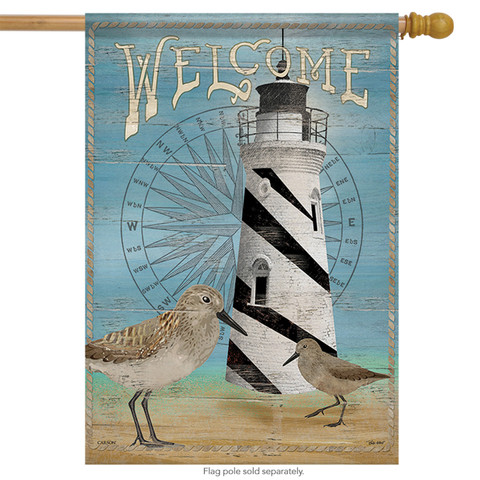 Sandpiper Lighthouse Welcome Summer House Flag