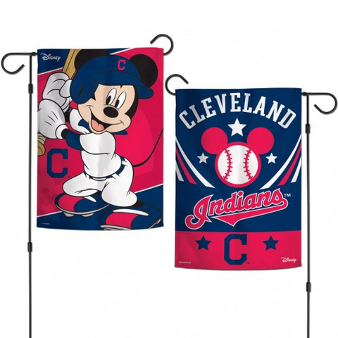 Cleveland Indians Mickey Mouse Garden Flag