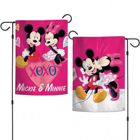 Mickey & Minnie Love Happens Here Garden Flag