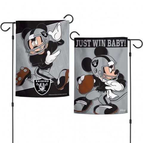 Oakland Raiders 2-Sided Mickey Mouse NFL Garden Flag