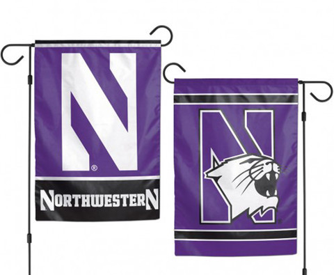 Northwestern Wildcats 2 Sided NCAA Garden Flag