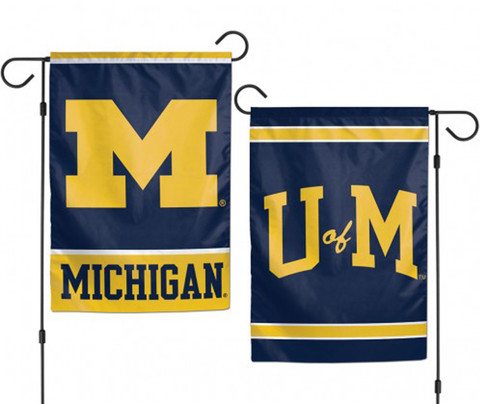 University of Michigan Wolverines 2 Sided Garden Flag