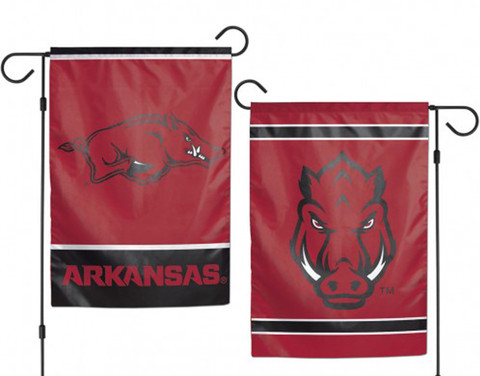 University of Arkansas Hogs 2 Sided Garden Flag