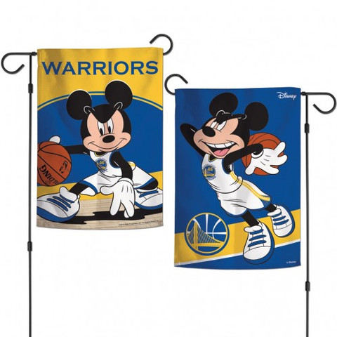 Golden State Warriors Mickey Mouse Garden Flag