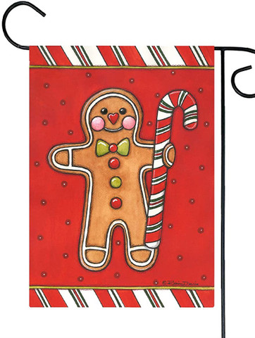 Gingerbread Man Christmas Garden Flag