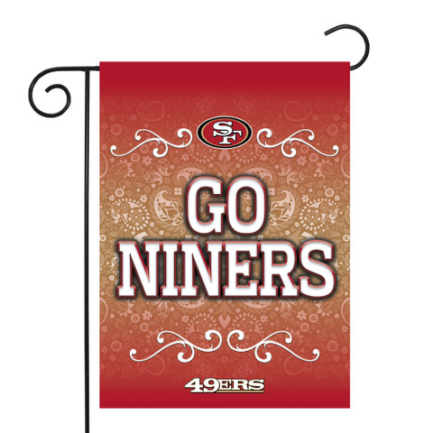 San Francisco 49ers Paisley NFL Garden Flag