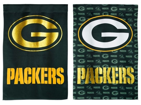 Green Bay Packers Glitter Garden Flag