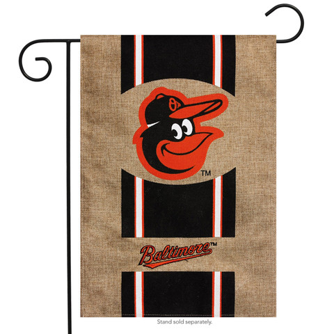 Baltimore Orioles MLB Burlap Garden Flag
