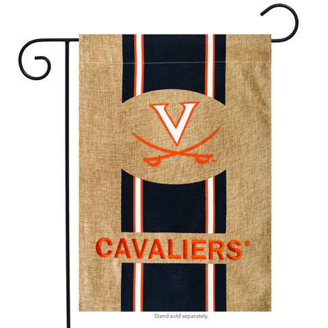 University of Virginia Cavaliers NCAA Burlap Garden Flag