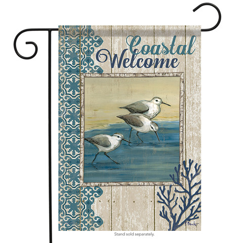 Coastal Welcome Birds Summer Garden Flag