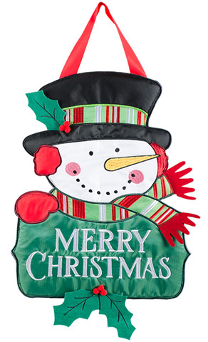 Christmas Snowman Holiday Door Hanger