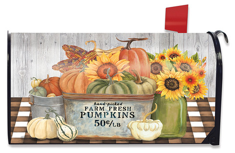 Farm Fresh Bushel Autumn Mailbox Cover