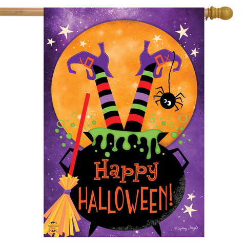 Witch Feet Halloween House Flag