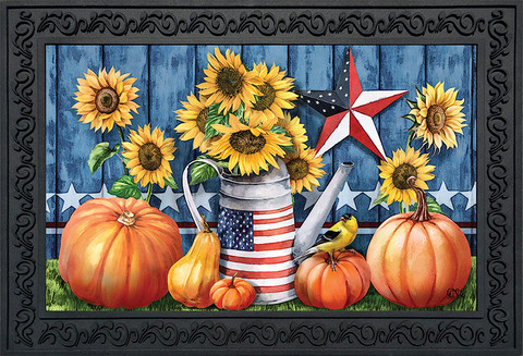 American Autumn Farmhouse Doormat