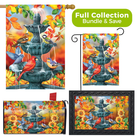 Bath Time Birds Autumn Design Collection