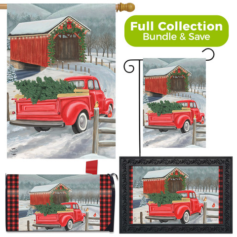 Festive Covered Bridge Christmas Design Collection