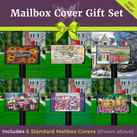 The Ultimate Standard Size Mailbox Cover Gift Set - 6 Designs