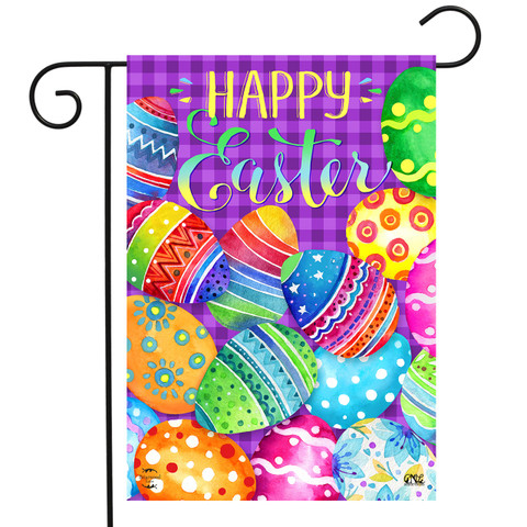 Painted Easter Eggs Holiday Garden Flag