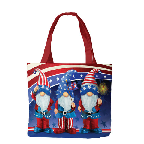 Patriotic Gnomes Canvas Tote Bag