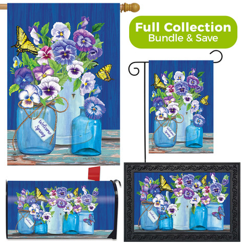 Butterflies and Pansies Spring Design Collection