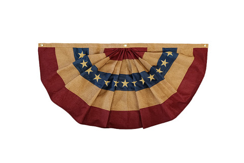 Burlap Patriotic Bunting 48" x 24"