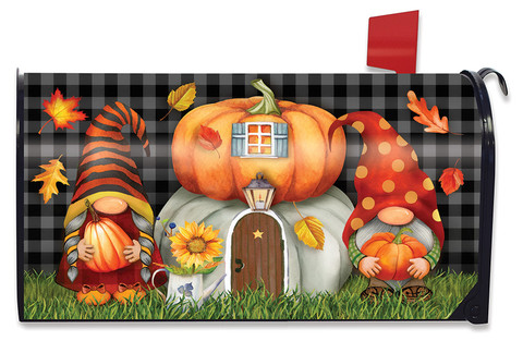 Fall Gnome Home Humor Mailbox Cover