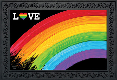 Rainbow Love Pride Doormat