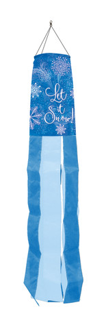 Glistening Snowflakes Winter Windsock