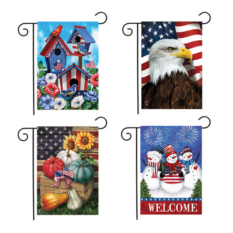 Patriotic Garden Flag Bundle - Set of 4
